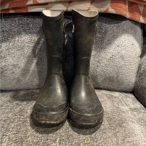 Kids Bogs Black Rubber Rain Boots Size 6
